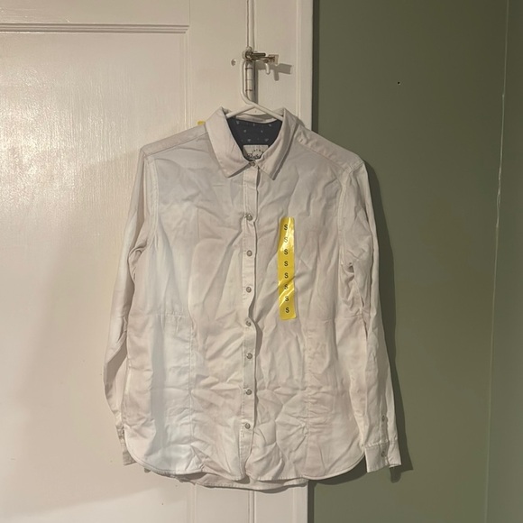 Women's Jachs Girlfriend Super Soft Feel Light Flannel Shirt White Size Small - Picture 1 of 10